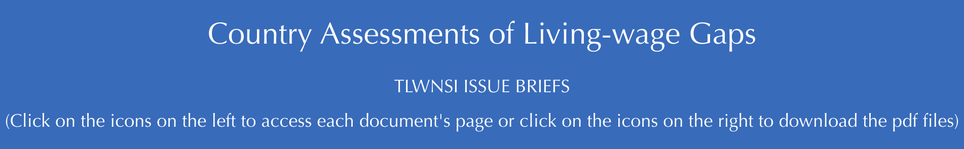 Country Assessments of Living-wage Gaps TLWNSI